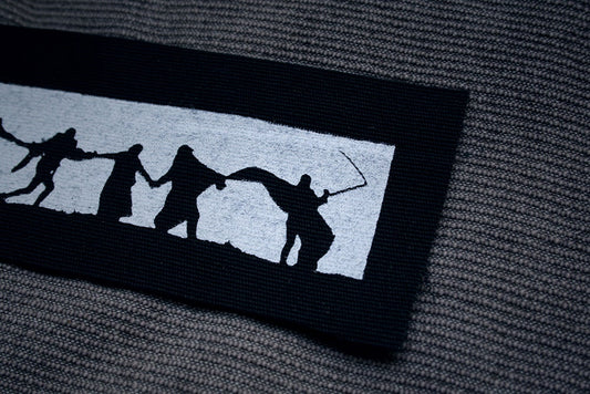 Seventh seal, dance of death - screen printed PATCH