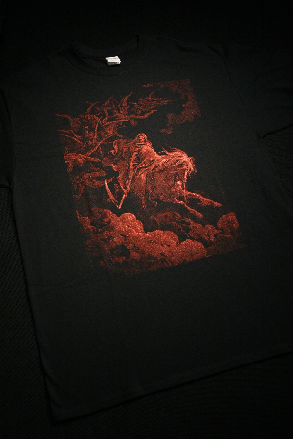DEATH red edition, Gustave Dore illustration - T-shirt