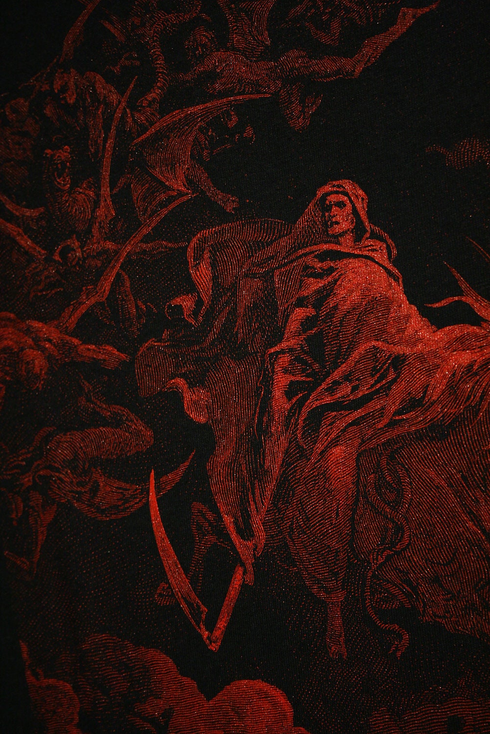 DEATH red edition, Gustave Dore illustration - T-shirt female fitted