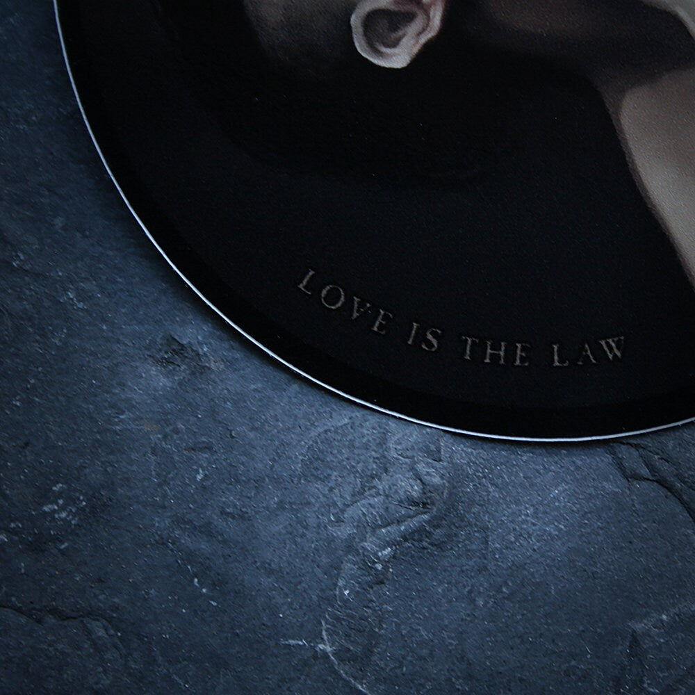 Love is the law, silence is golden - vinyl STICKER
