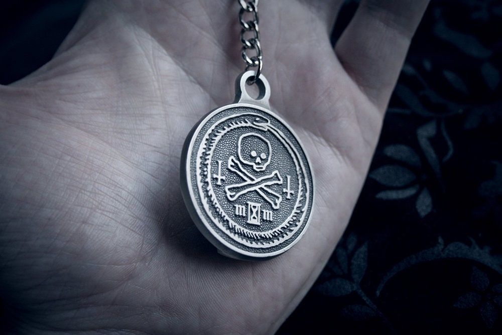 Ouroboros with skull - bottle opener key chain
