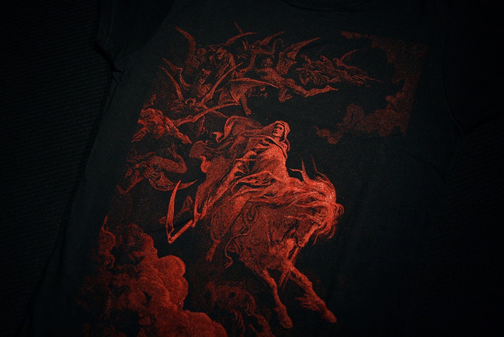 DEATH red edition, Gustave Dore illustration - T-shirt female fitted