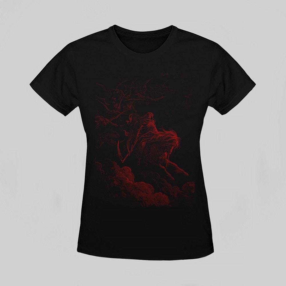 DEATH red edition, Gustave Dore illustration - T-shirt female fitted