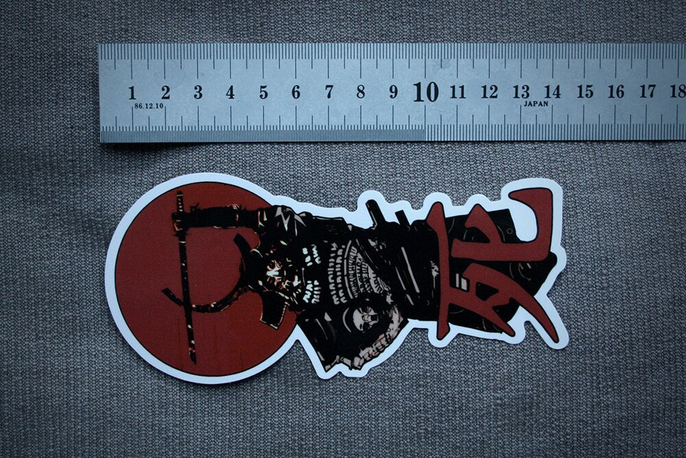 Samurai, DEATH vinyl STICKER