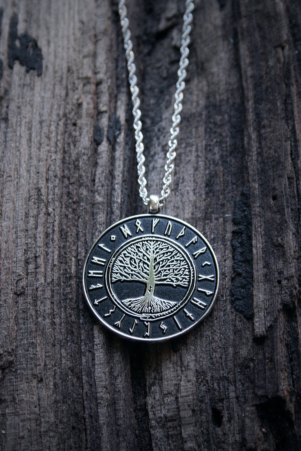 Elder futhark, Jörmungandr and Yggdrasil, asatru pagan viking themed