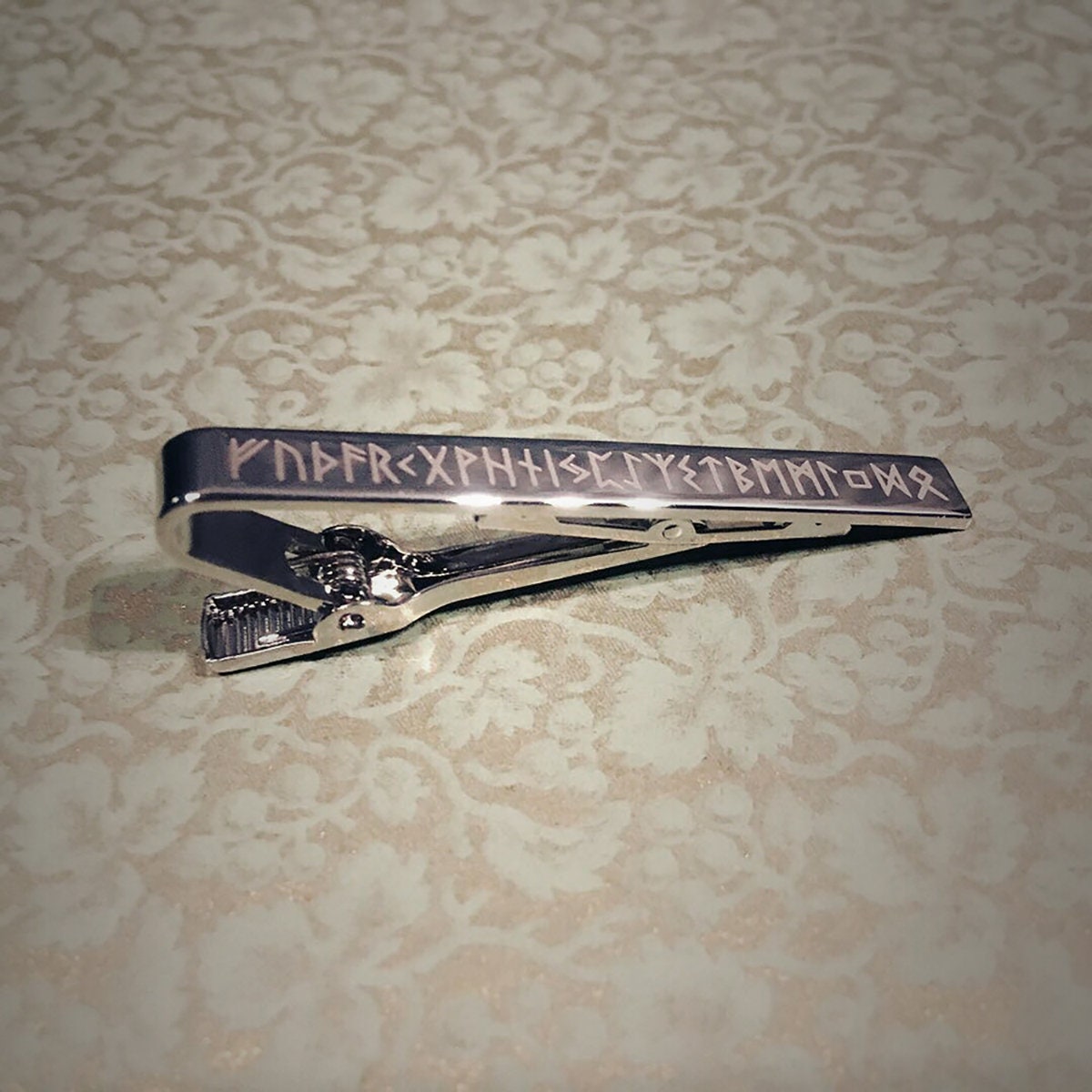 Ægishjálmur Cufflinks, Elder futhark rune tie clip - gift box set!