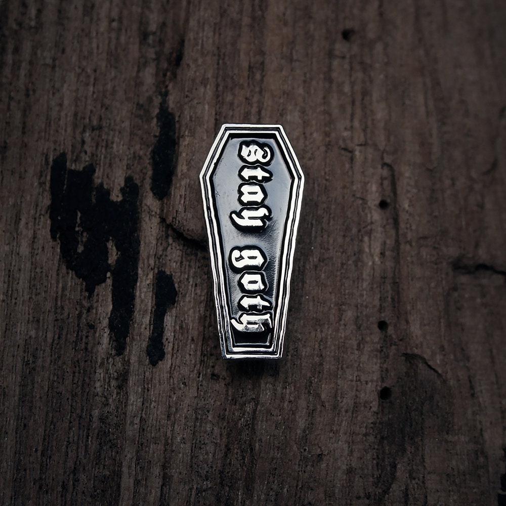 Stay Goth, coffin shaped - PIN