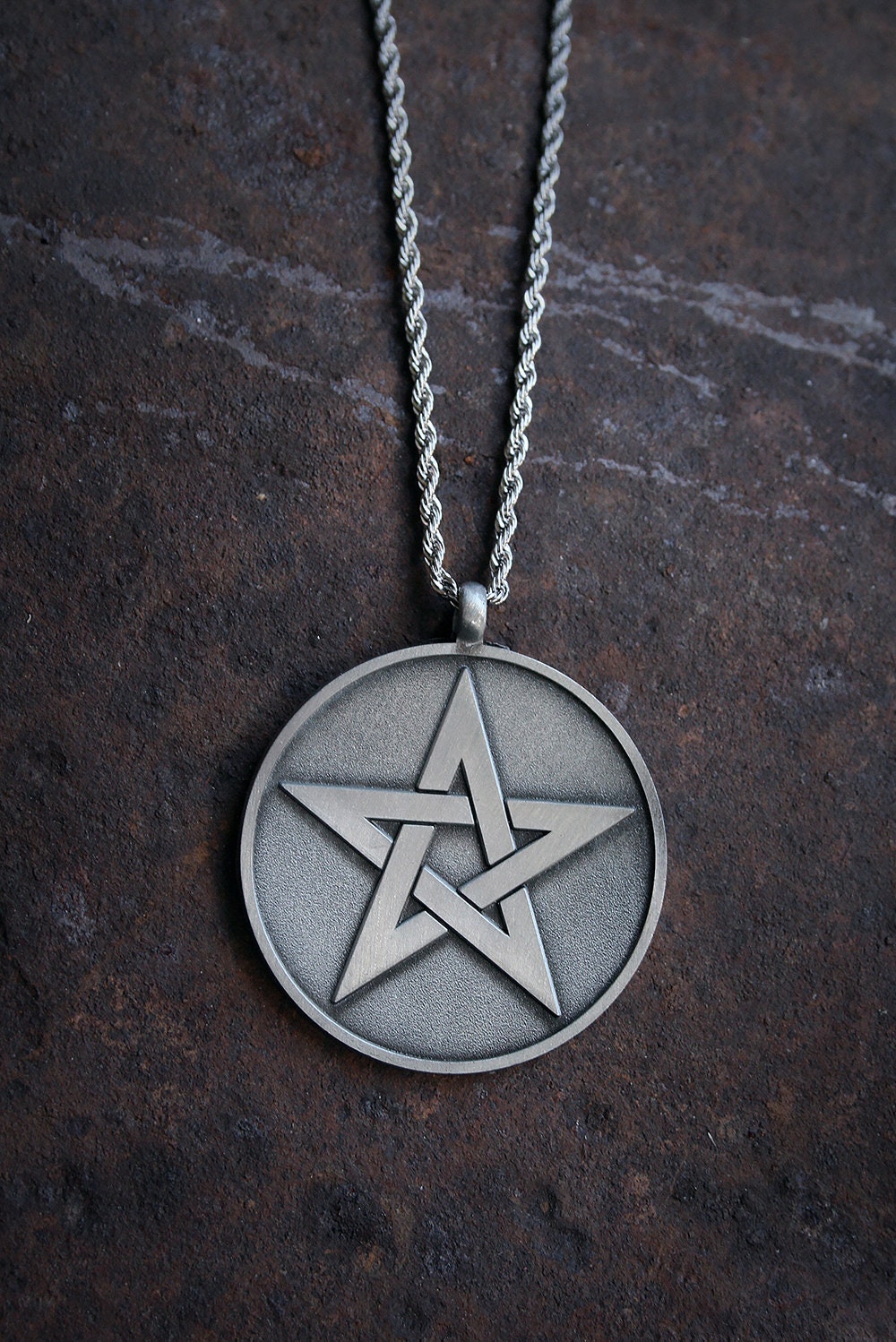 Pentagram, pointing down - NECKLACE