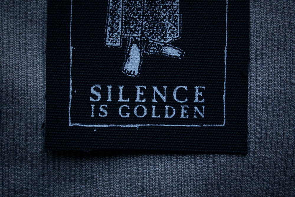 Aleister Crowley, silence is golden, hush! - screen printed PATCH