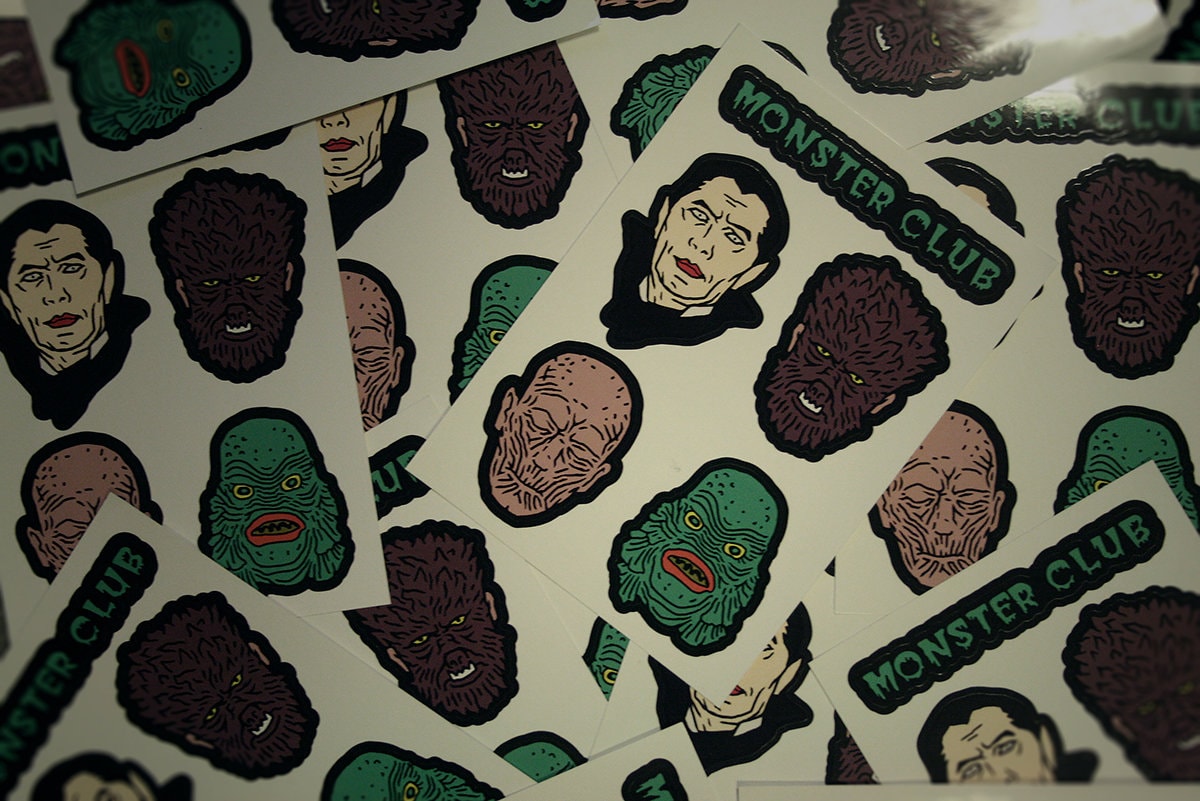 Monster club, sticker pack, A5 sheet - STICKERS