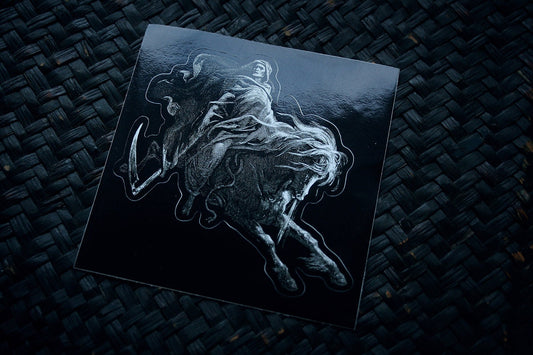 Death rides, Death by Doré - vinyl STICKER
