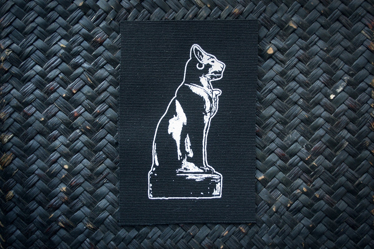 Bastet, Baast, Bast, Ubaste, Baset, cat goddess, Egypt - screen printed PATCH