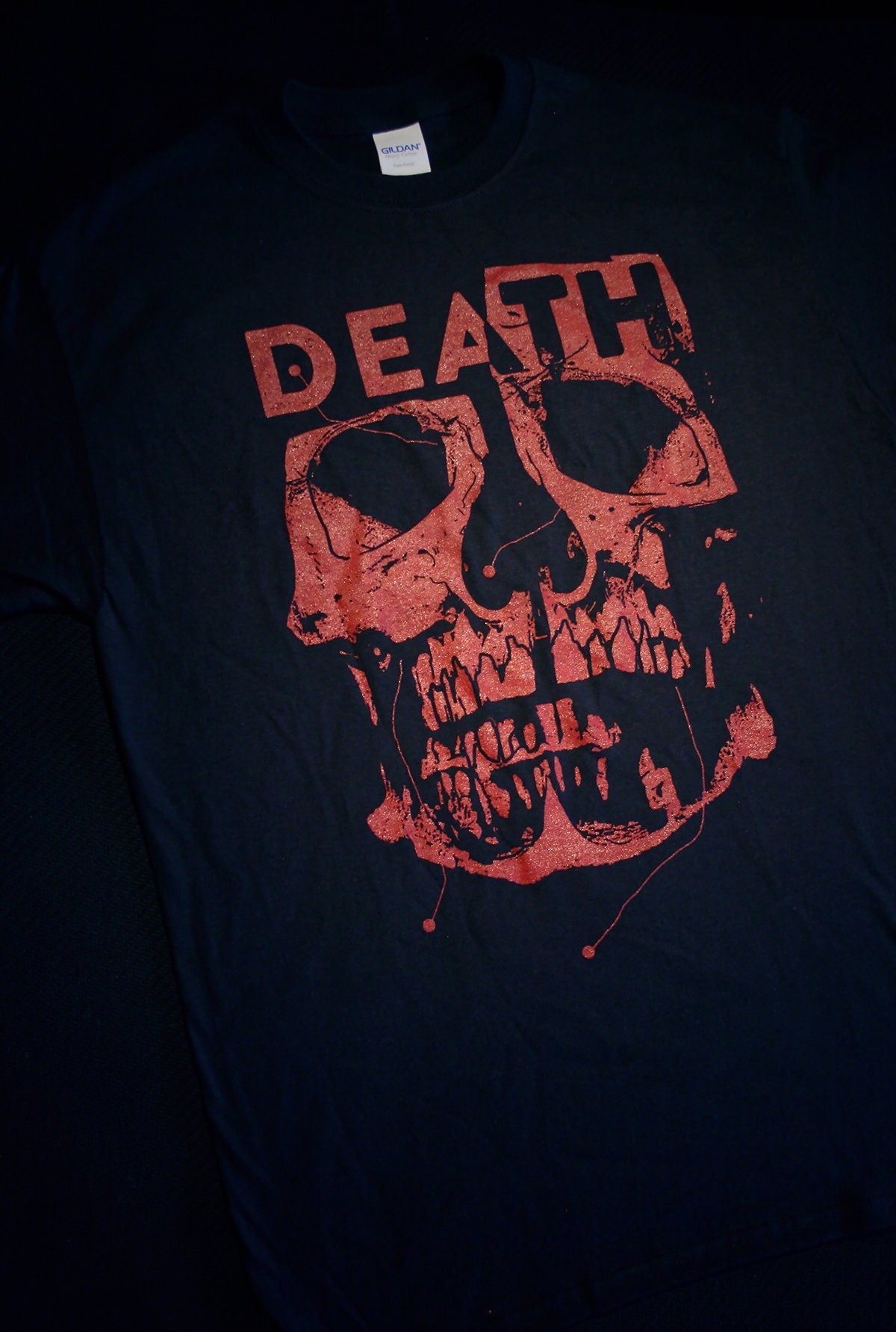 DEATH, anatomical skull, red version - T-shirt