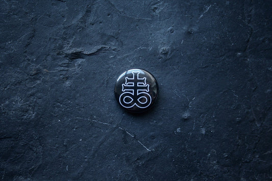 Leviathan cross, sulphur, brimstone - 25 mm badge / button