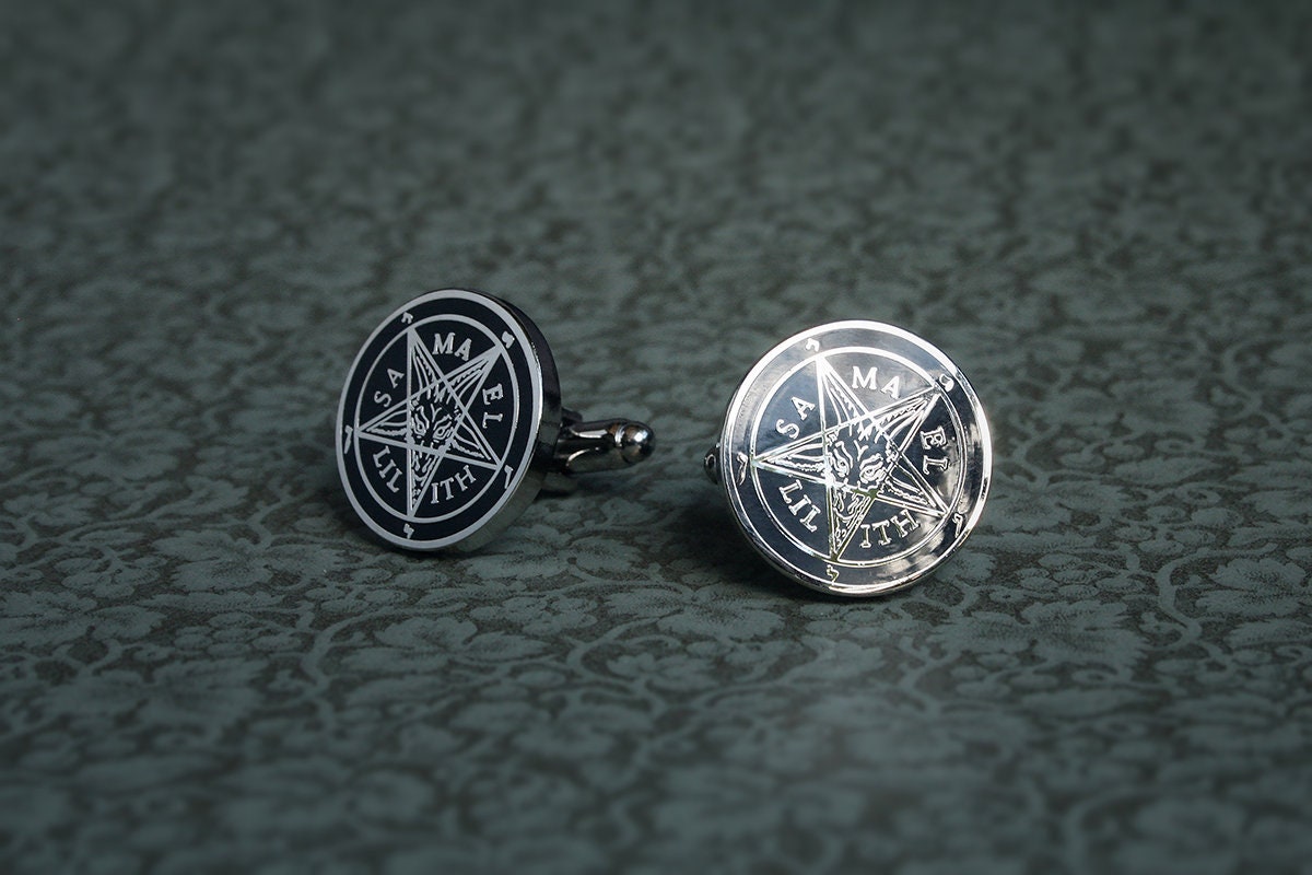 Pentagram, Baphomet, Samael and Lilith - Cufflinks