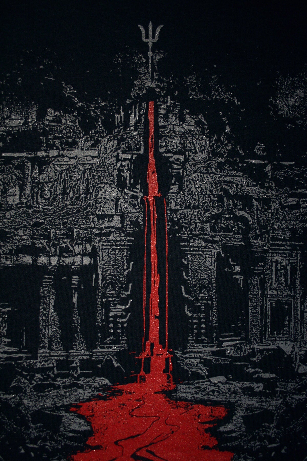 Temple of the bleeding Trident, Shiva, Trishul, Trisul - T-shirt female fitted