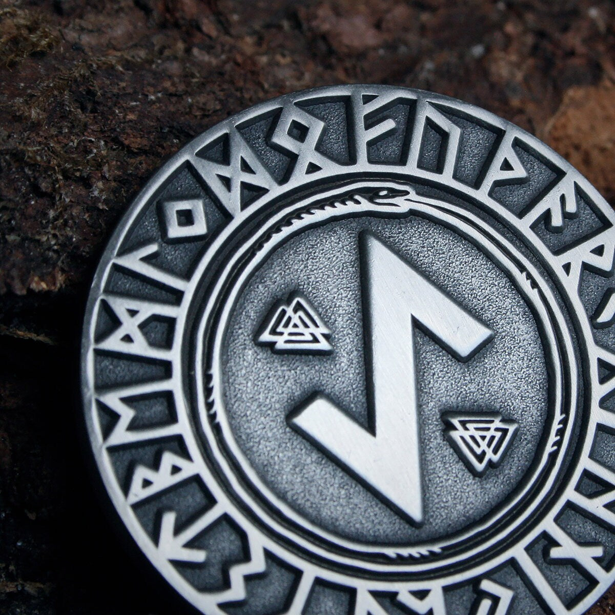 Elder futhark runes coin - collectible divination flip COIN