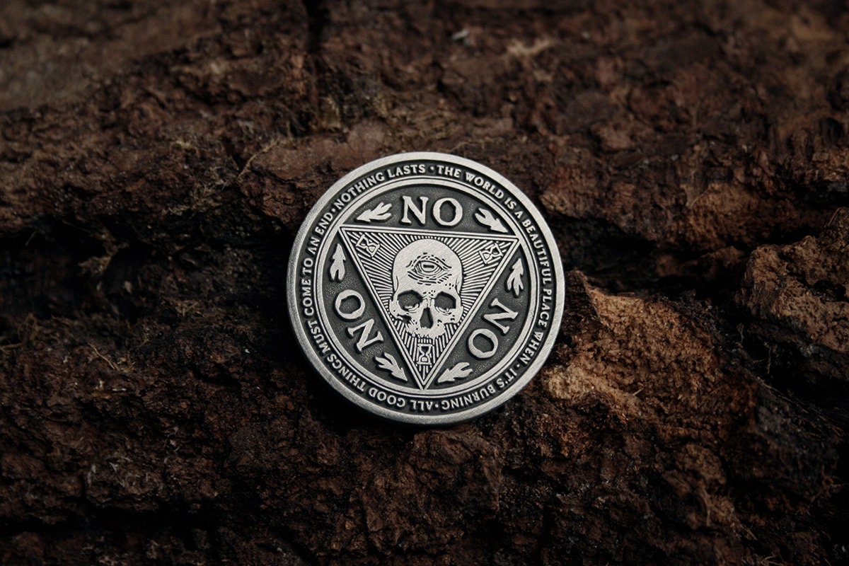 YES or NO Lovecraft coin - collectible divination flip COIN