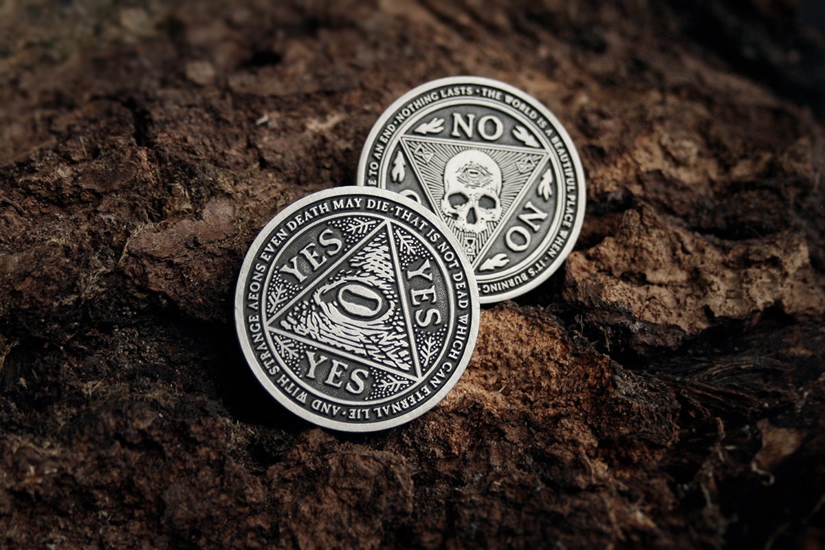 YES or NO Lovecraft coin collectible divination flip COIN