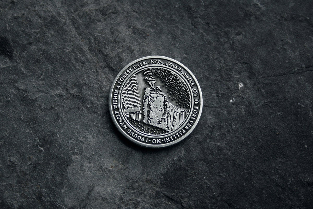 Gustave Doré coin, Yes / No divination coin, rise from the frave and death - collectible divination flip COIN