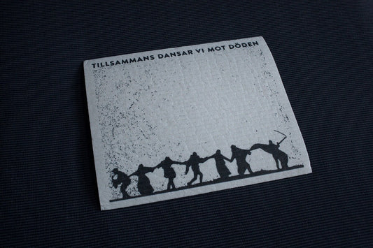 Dance of death, seventh seal - REUSABLE SWEDISH DISHCLOTH