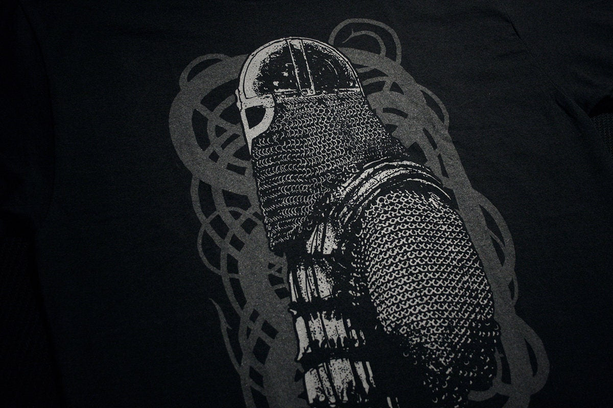 Viking warrior, elder futhark runes - Longsleeve