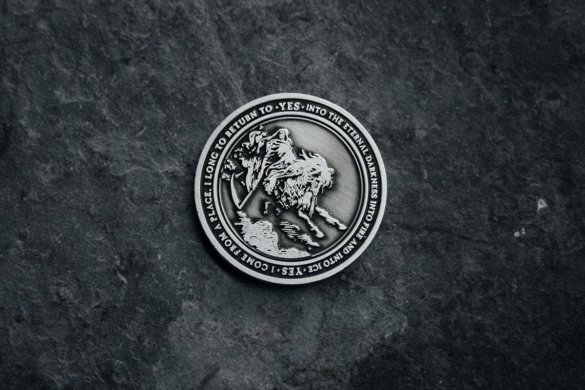 Gustave Doré coin, Yes / No divination coin, rise from the frave and death - collectible divination flip COIN