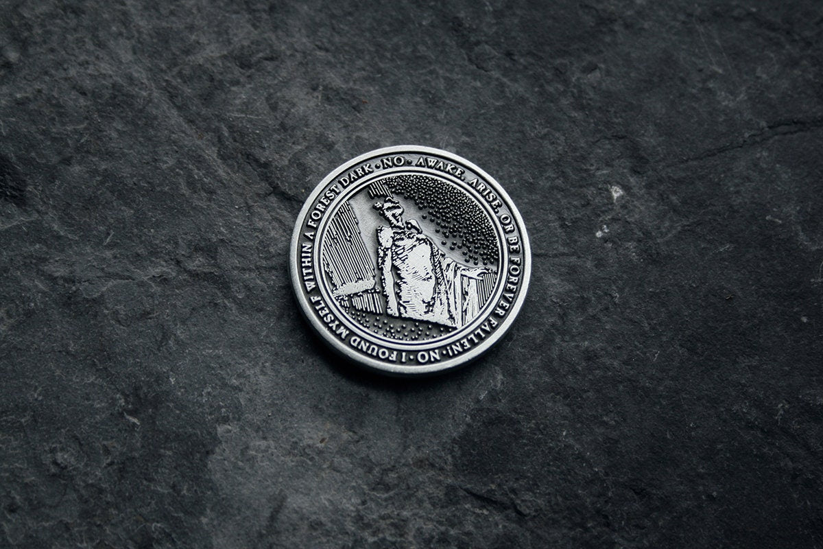 Gustave Doré coin, Yes / No divination coin, rise from the frave and death - collectible divination flip COIN