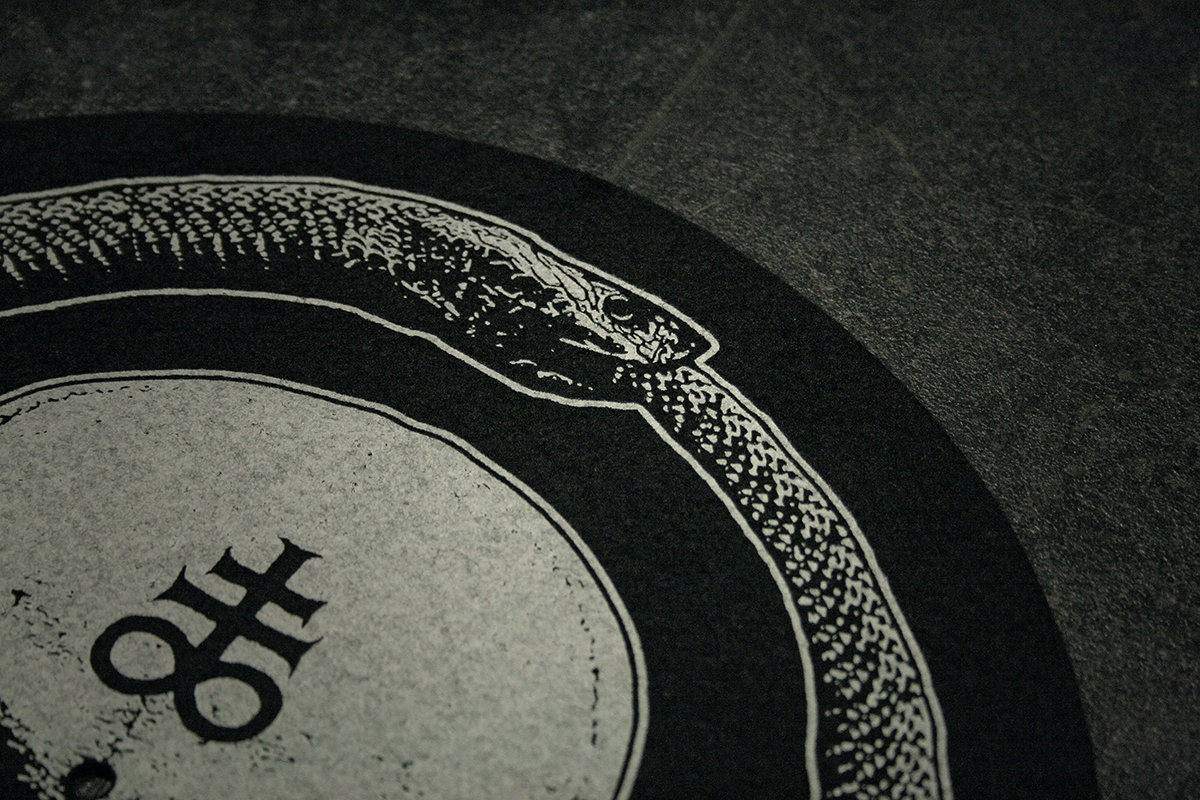 Ouroboros with skull, Leviathan cross  - TURNTABLE SLIPMAT