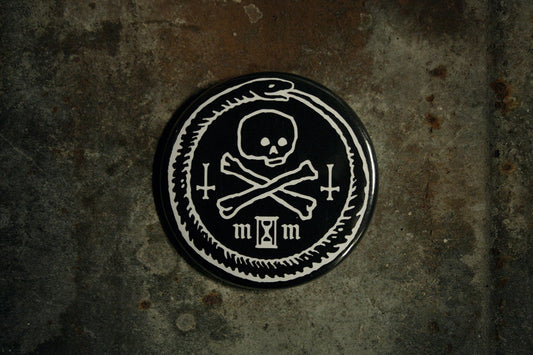 Skull with Ouroboros, memento mori - Fridge magnet