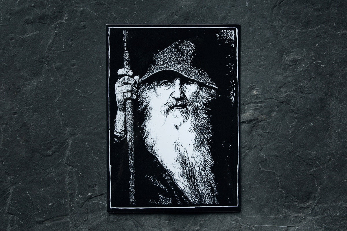 Odin, allfather, Wotan, by Georg von Rosen (1886) - vinyl STICKER