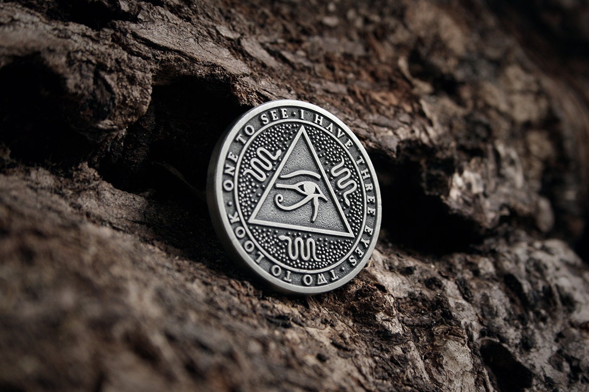 Egyptian esoteric and occult coin - collectible divination flip COIN