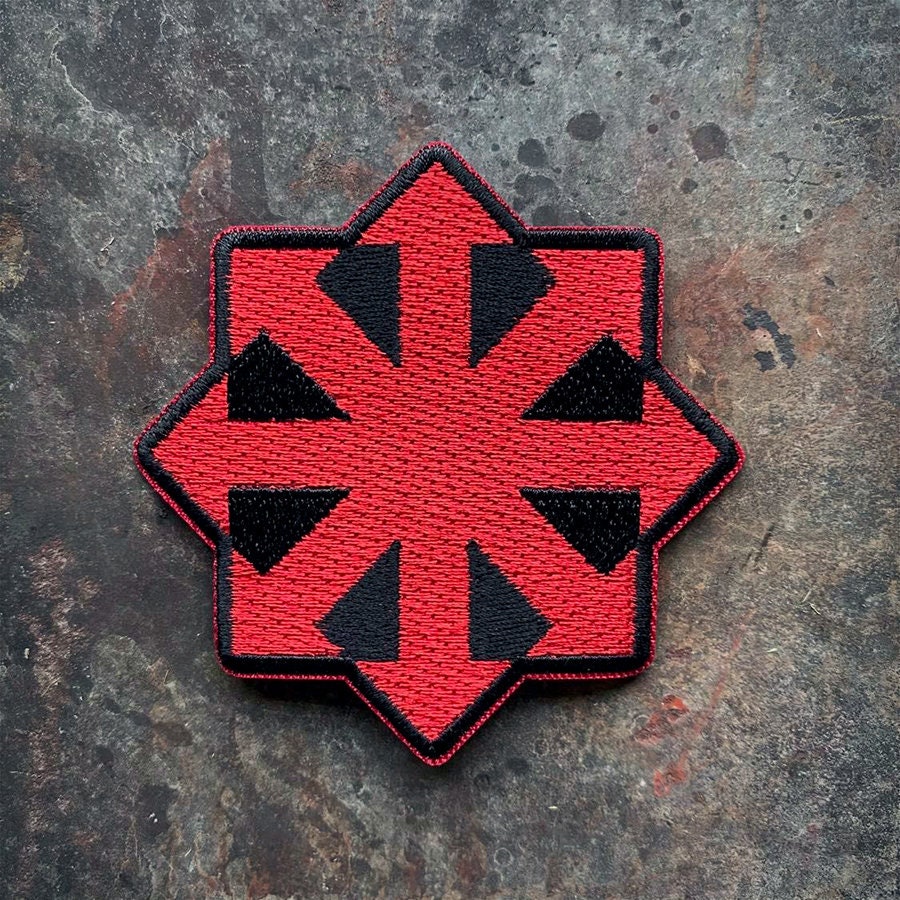 Chaos star, classic design, black and red - PATCH