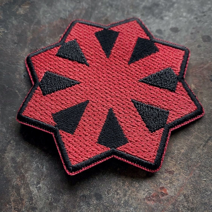 Chaos star, classic design, black and red - PATCH