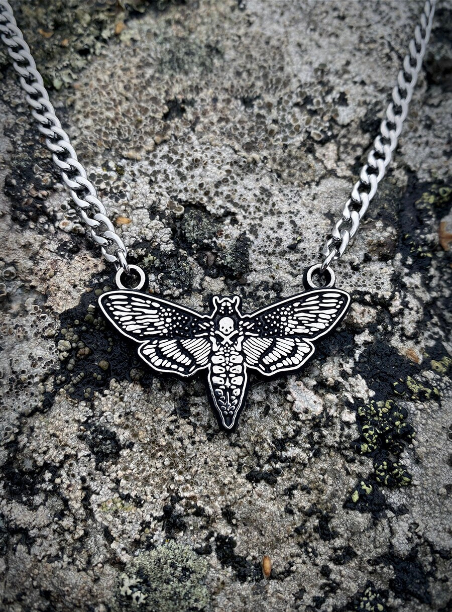 Death Moth, night fly - NECKLACE