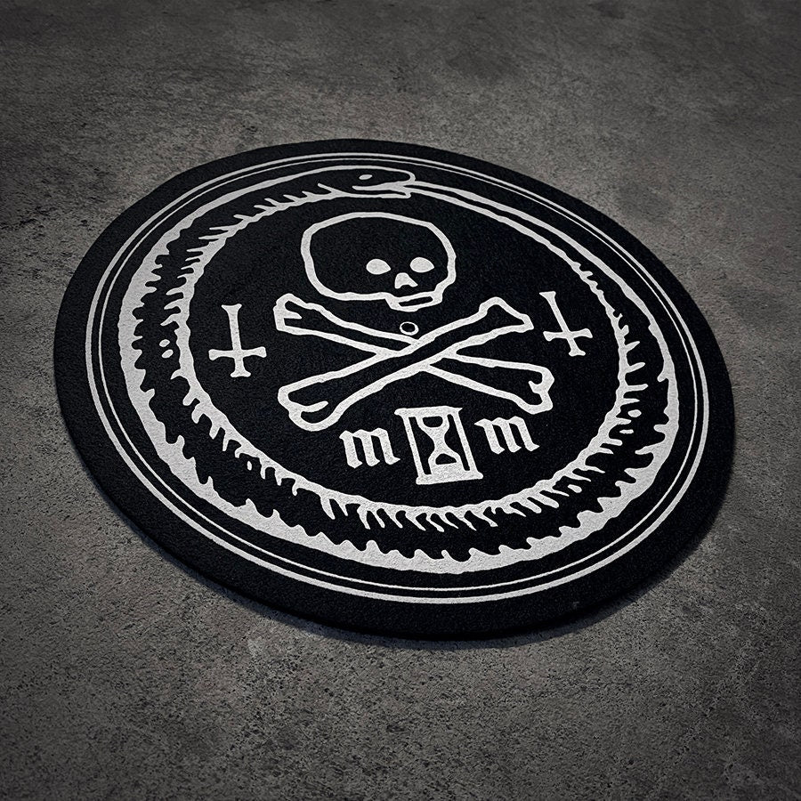 Ouroboros with skull, memento mori - TURNTABLE SLIPMAT