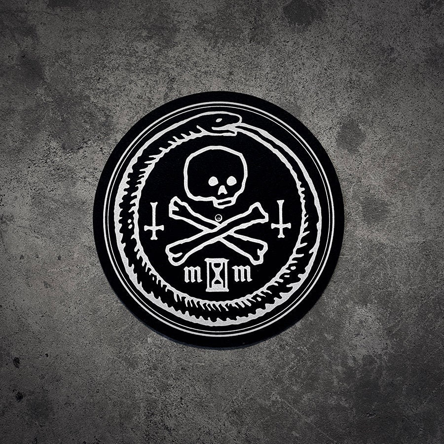 Ouroboros with skull, memento mori - TURNTABLE SLIPMAT