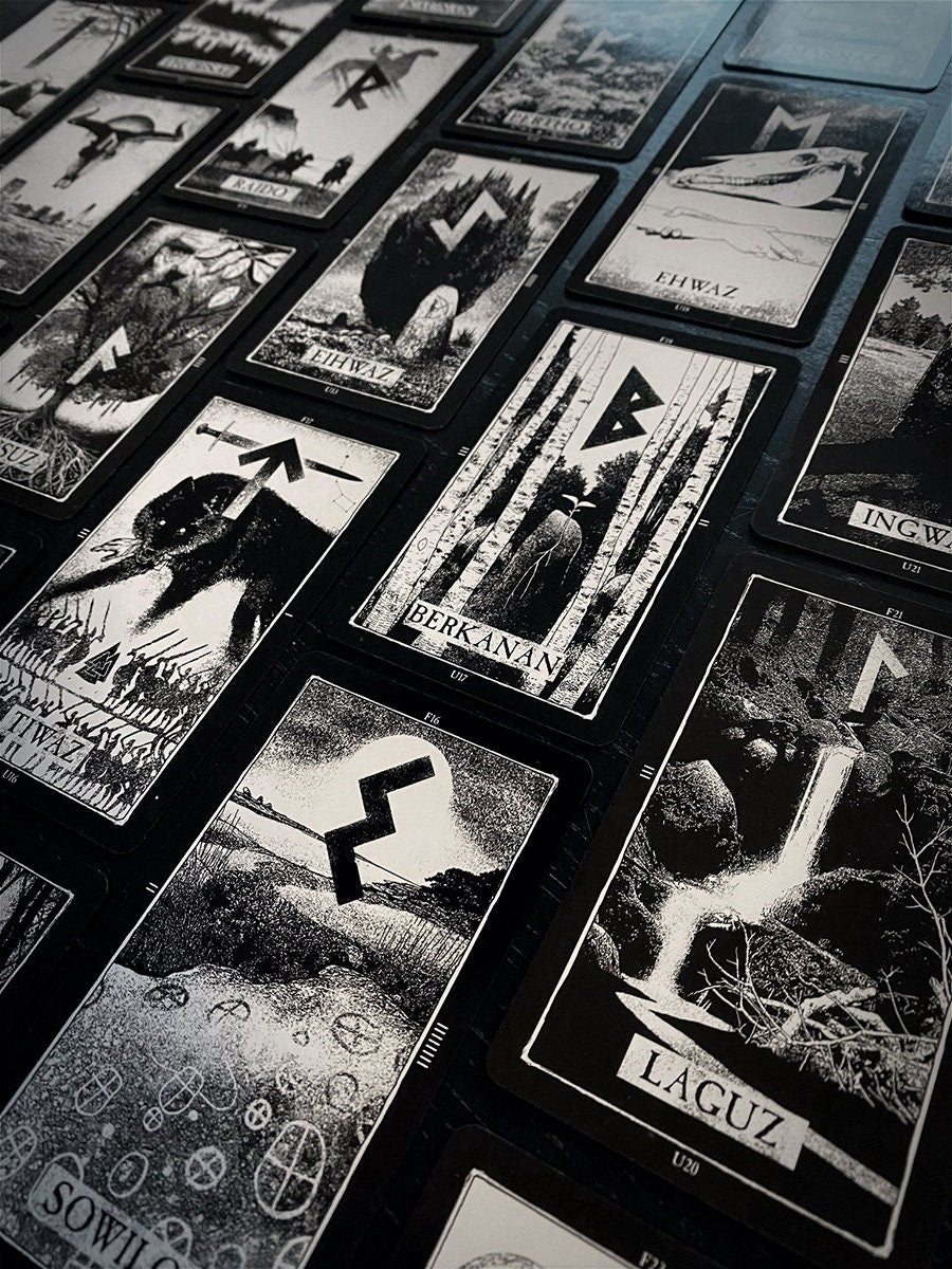 Elder Futhark Rune cards, divination cards - RUNE CARD DECK second edition