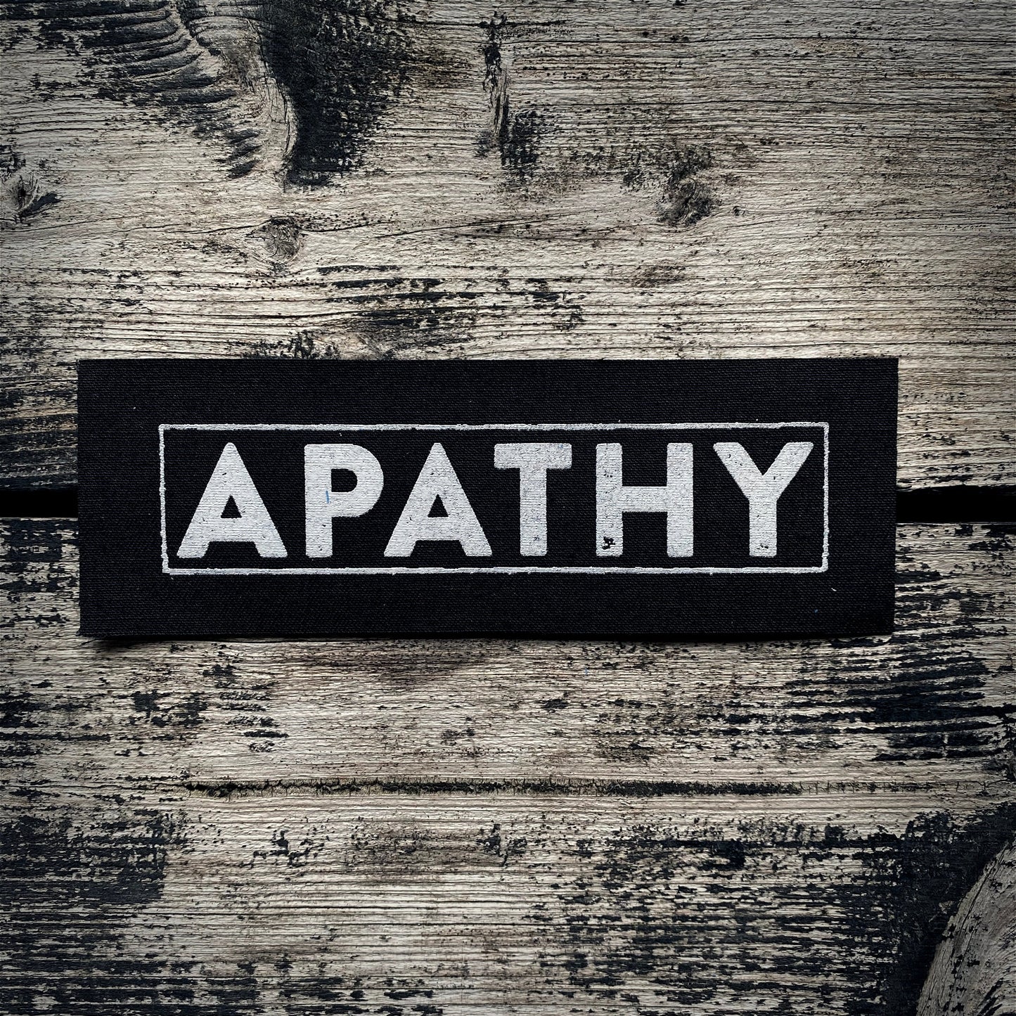 APATHY - screen printed PATCH