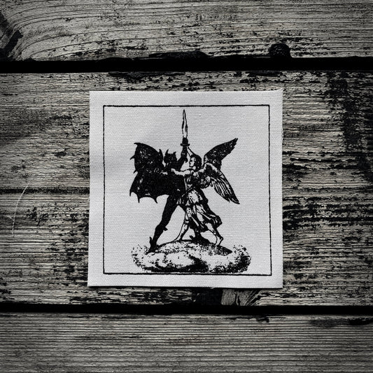 Satan vs Archangel - screen printed PATCH