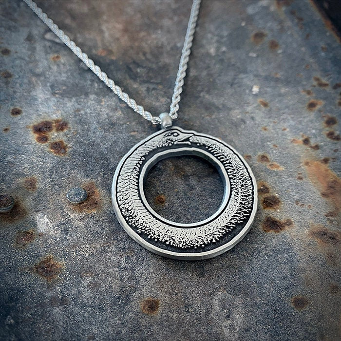 Ouroboros, tombstone, thick version - NECKLACE