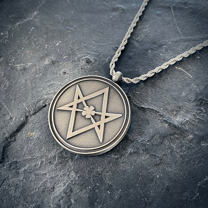 Unicursal hexagram, matte edition - NECKLACE