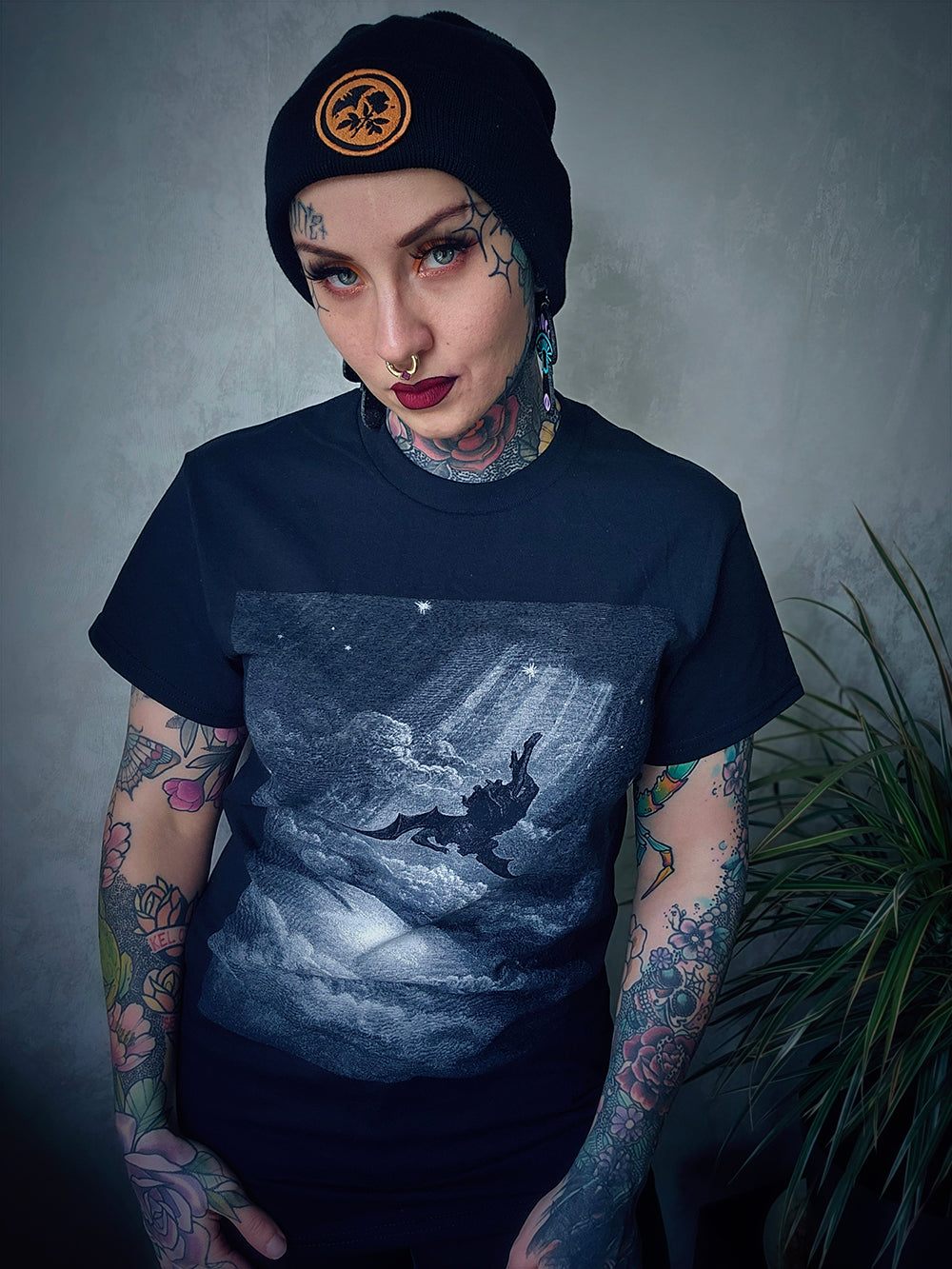 Fall of Lucifer, Satan, by Gustave Doré - T-shirt female fitted