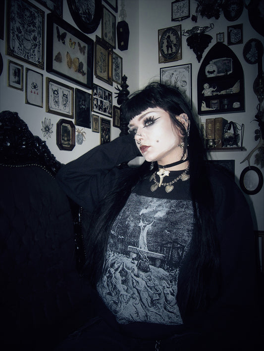 Sabbath dance, La Danse du Sabbat, The dance of the Sabbath from the book, occult / witchcraft - SWEATSHIRT