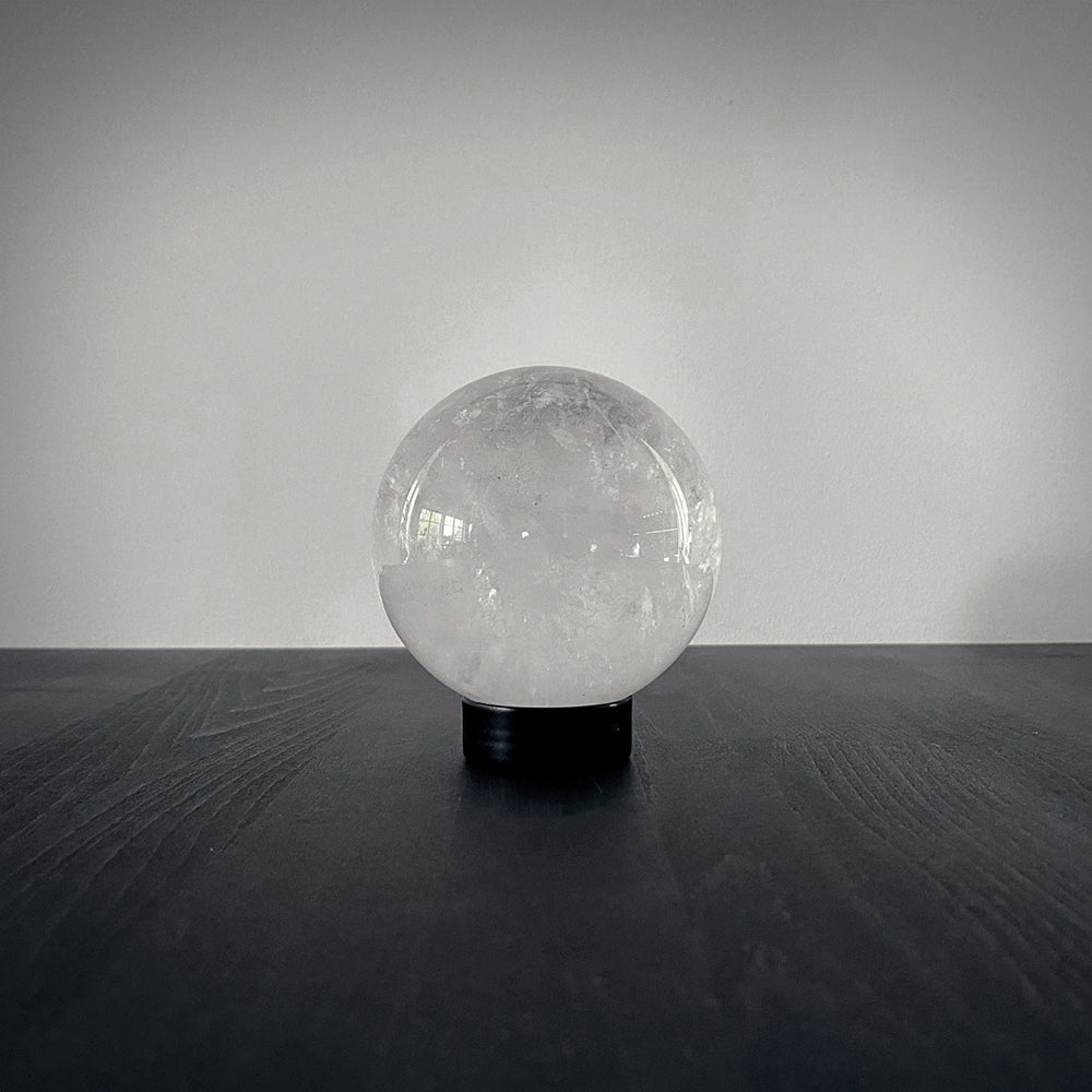 Crystal quartz scrying sphere, 8 cm - RITUAL ITEM