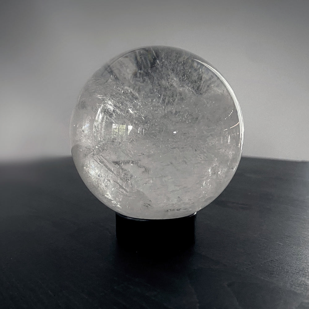 Crystal quartz scrying sphere, 7 cm - RITUAL ITEM