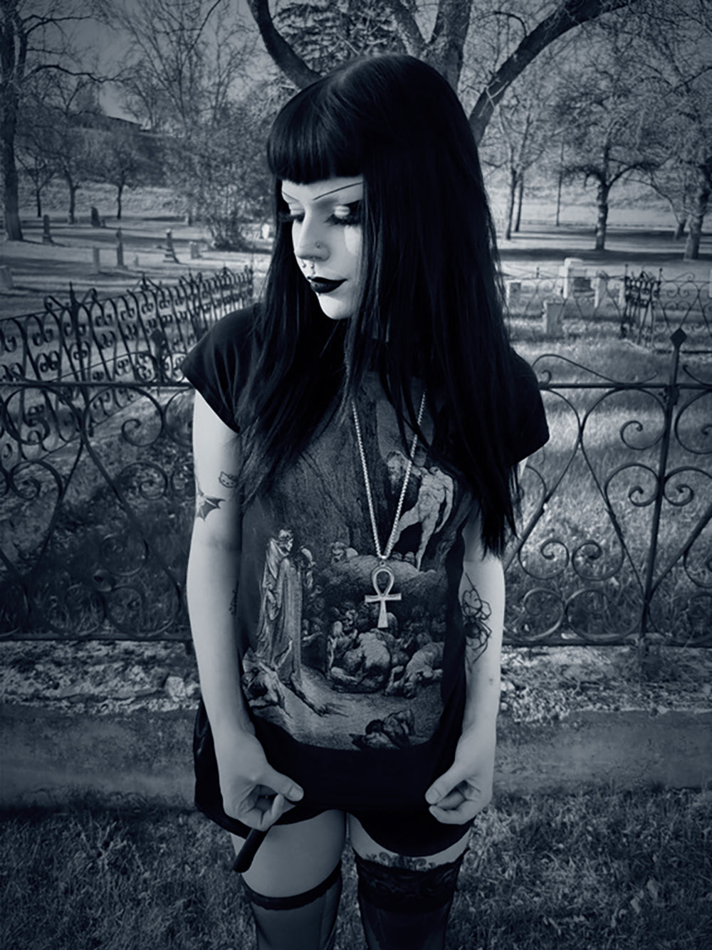 Decapitated man, Bertram De Born / dantes Inferno, Divine Comedy, Gustave Dore illustration - T-shirt female fitted