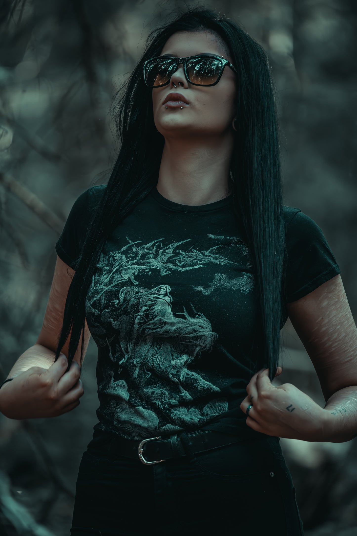 DEATH, Gustave Dore illustration - T-shirt female fitted