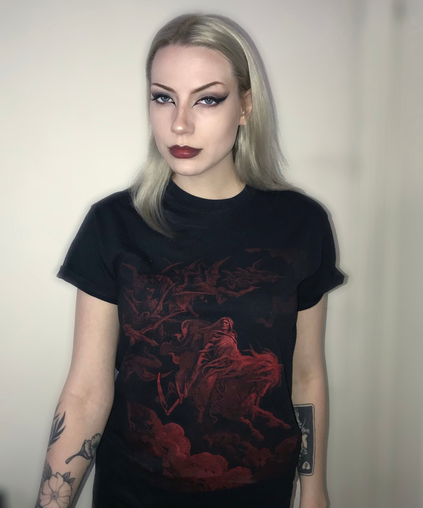 DEATH red edition, Gustave Dore illustration - T-shirt