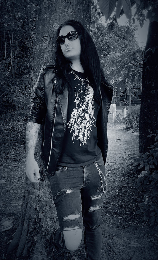 Cthulhu skull with tentacles - T-shirt